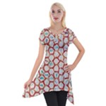 Honeycomb pattern             Short Sleeve Side Drop Tunic