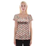 Honeycomb pattern             Women s Cap Sleeve Top