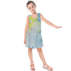 Watercolors Splashes             Kid s Sleeveless Dress by LalyLauraFLM