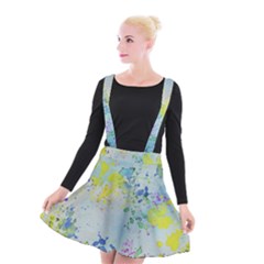 Watercolors Splashes           Suspender Skater Skirt by LalyLauraFLM