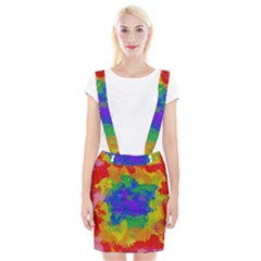 Colorful Paint Texture               Braces Suspender Skirt by LalyLauraFLM