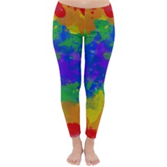 Colorful Paint Texture           Winter Leggings