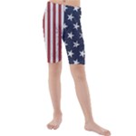 Distressed Flag Kids  Mid Length Swim Shorts