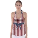 Distressed Flag Babydoll Tankini Top View1