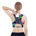 Abstract Art Color Design Lines Sports Bra With Pocket View2