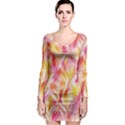 Pretty Painted Pattern Pastel Long Sleeve Bodycon Dress View1