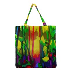 Abstract Vibrant Colour Botany Grocery Tote Bag by Nexatart