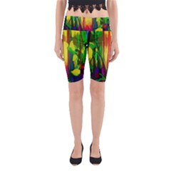 Abstract Vibrant Colour Botany Yoga Cropped Leggings by Nexatart