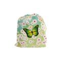 Green Butterfly Drawstring Pouches (Medium)  View1