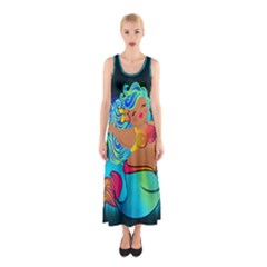 Mermaids Heaven Sleeveless Maxi Dress