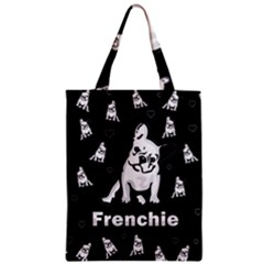 Frenchie Zipper Classic Tote Bag by Valentinaart