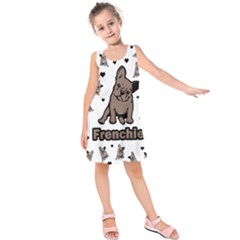 French Bulldog Kids  Sleeveless Dress by Valentinaart