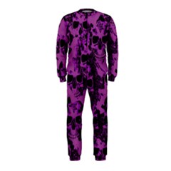 Cloudy Skulls Black Purple OnePiece Jumpsuit (Kids)