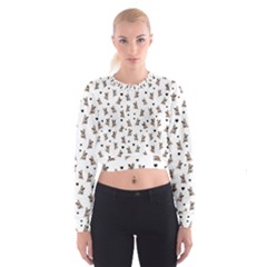 French Bulldog Cropped Sweatshirt by Valentinaart