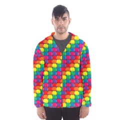 Colorful 3d Rectangles           Mesh Lined Wind Breaker (men) by LalyLauraFLM
