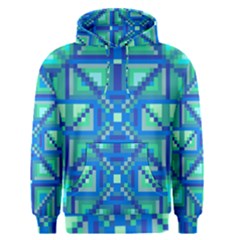 Grid Geometric Pattern Colorful Men s Pullover Hoodie by Nexatart