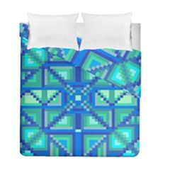 Grid Geometric Pattern Colorful Duvet Cover Double Side (full/ Double Size) by Nexatart