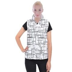 Structure Pattern Network Women s Button Up Puffer Vest