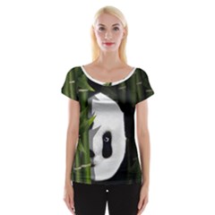 Panda Women s Cap Sleeve Top by Valentinaart