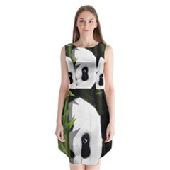 Panda Sleeveless Chiffon Dress   by Valentinaart