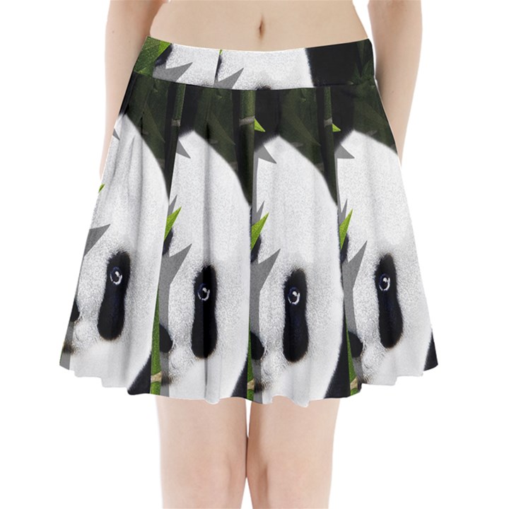 Panda Pleated Mini Skirt