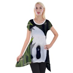 Panda Short Sleeve Side Drop Tunic by Valentinaart