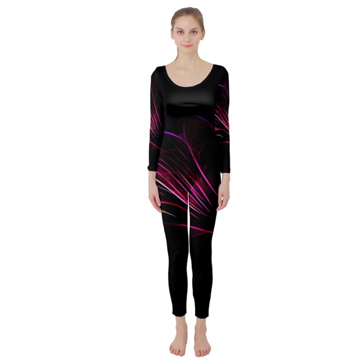 Pattern Design Abstract Background Long Sleeve Catsuit