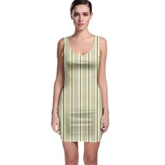 Pattern Background Green Lines Sleeveless Bodycon Dress