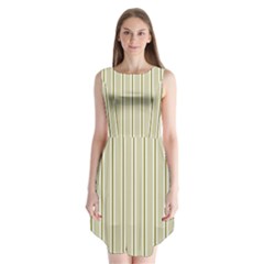 Pattern Background Green Lines Sleeveless Chiffon Dress   by Nexatart