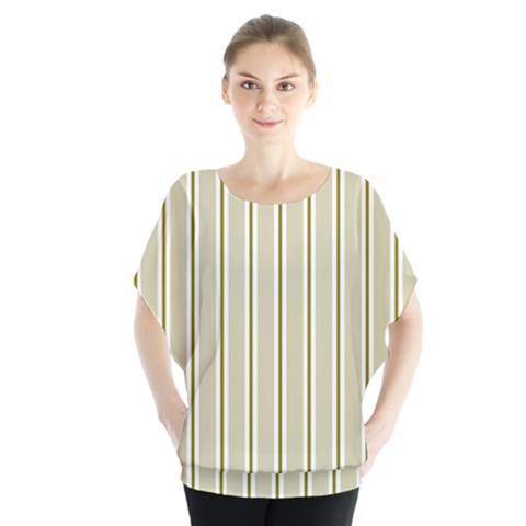 Pattern Background Green Lines Blouse by Nexatart