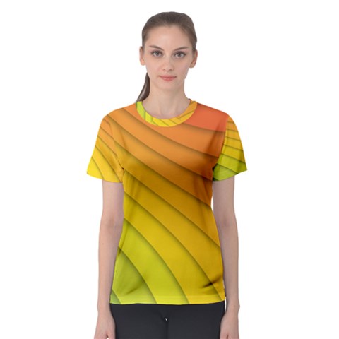 Abstract Pattern Lines Wave Women s Sport Mesh Tee by Nexatart