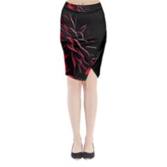 Pattern Design Abstract Background Midi Wrap Pencil Skirt