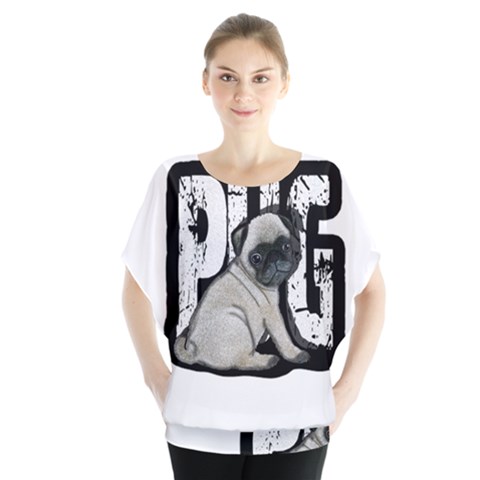 Pug Blouse by Valentinaart