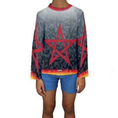 Bullshit Shirts Celtic Pentagramm 1 Kids  Long Sleeve Swimwear