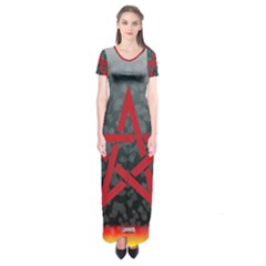 Bullshit Shirts Celtic Pentagramm 1 Short Sleeve Maxi Dress by bullshitdesign