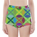 Abstract Pattern Background Design High-Waisted Bikini Bottoms View1