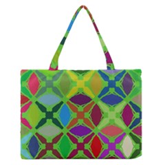 Abstract Pattern Background Design Medium Zipper Tote Bag