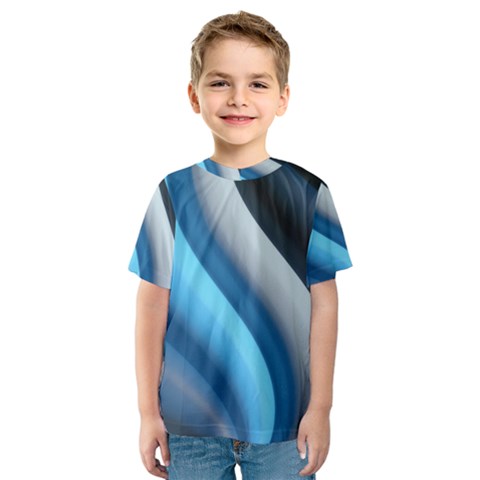 Abstract Pattern Lines Wave Kids  Sport Mesh Tee by Nexatart