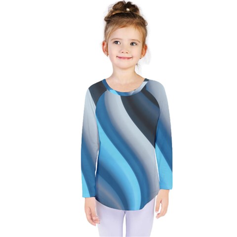 Abstract Pattern Lines Wave Kids  Long Sleeve Tee by Nexatart