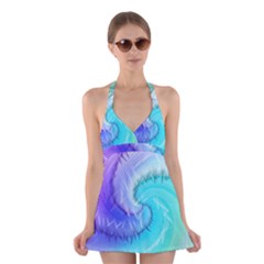 Background Colorful Scrapbook Paper Halter Swimsuit Dress by Nexatart