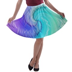 Background Colorful Scrapbook Paper A-line Skater Skirt