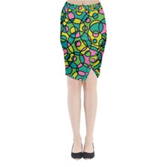 Circle Background Background Texture Midi Wrap Pencil Skirt