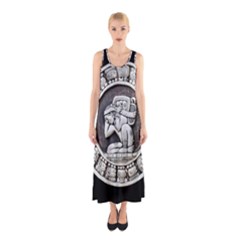 Pattern Motif Decor Sleeveless Maxi Dress by Nexatart