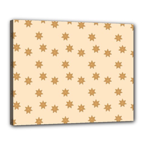 Pattern Gingerbread Star Canvas 20  X 16 