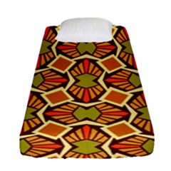 Geometry Shape Retro Trendy Symbol Fitted Sheet (single Size) by Nexatart