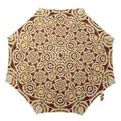 Brown And Tan Abstract Hook Handle Umbrellas (medium) by linceazul