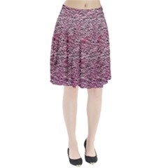 Leaves Pink Background Texture Pleated Skirt