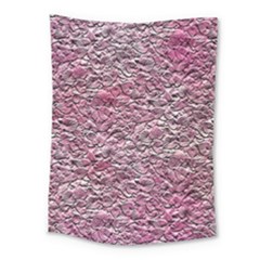 Leaves Pink Background Texture Medium Tapestry