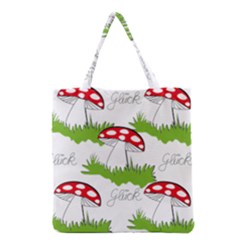Mushroom Luck Fly Agaric Lucky Guy Grocery Tote Bag by Nexatart