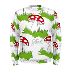 Mushroom Luck Fly Agaric Lucky Guy Men s Sweatshirt by Nexatart